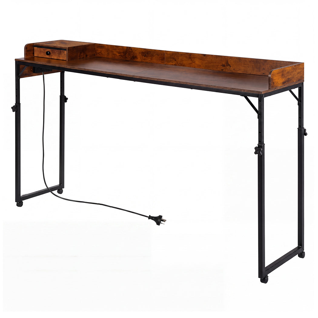 Overbed Table Mobile Brown 180x39x109cm