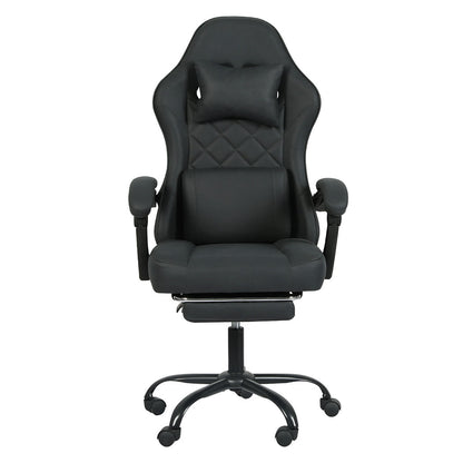 High Back Office Chair Grey Fabric 60x60x124cm