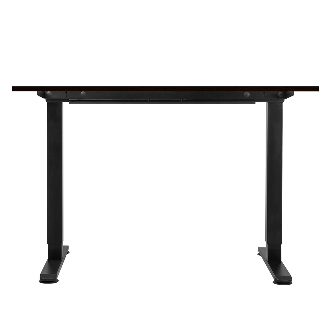 Contemporary Motorised Standing Desk Adjustable 120cm Walnut 800x