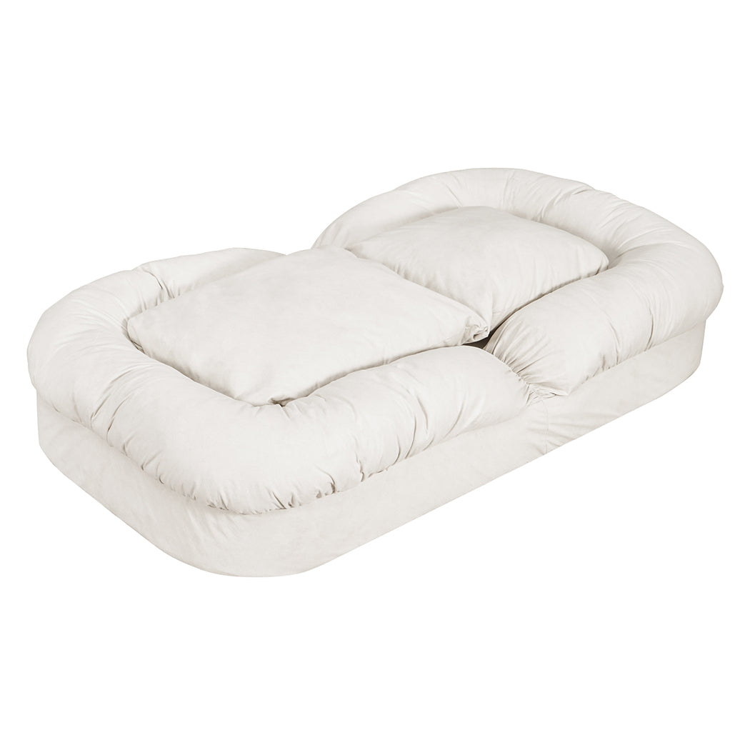 Cozy Convertible Lounge Floor Sofa Bed  Wood Finish Classic