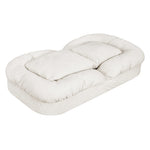 Cozy Convertible Lounge Floor Sofa Bed  Wood Finish Classic