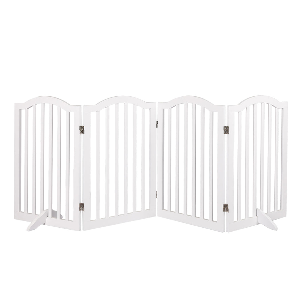 Wooden Pet Gate Dog Fence Safety White