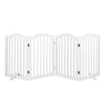 Wooden Pet Gate Dog Fence Safety White