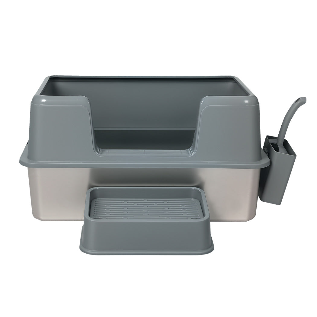 Stainless Steel Cat Litter Box Large 60x40x31.5cm