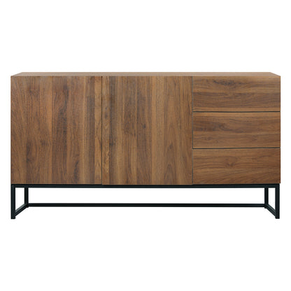 Functional Buffet Sideboard Storage Cabinet Walnut  Space-Saving
