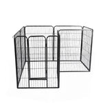 8 Panel Pet Dog Playpen Puppy Exercise Black 2.5kg Mackerel & Lamb