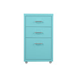 3 Drawer Office Drawers Cabinet Turquoise