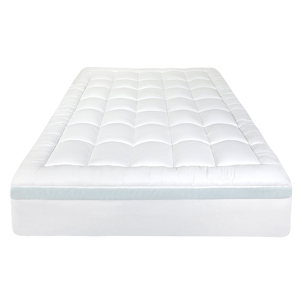 Gel Memory Foam Mattress Topper Double Size 137x190x8cm