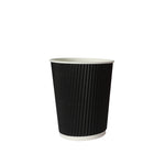 Disposable Coffee Cups 16oz 50pcs Takeaway Black
