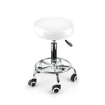 Salon Stool Swivel Hairdressing White