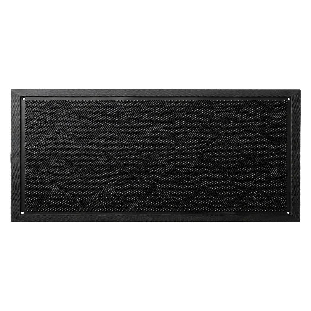 Front Door Mat Non Slip Black 90x43x1.3cm