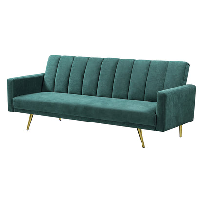 Compact Sofa Bed Convertible Velvet Lounge Recliner Couch Sleeper 3