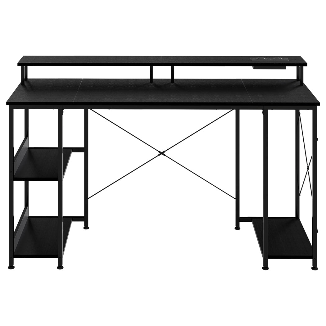 Gaming Desk Computer Table 140cm Black 140x48x86.5cm