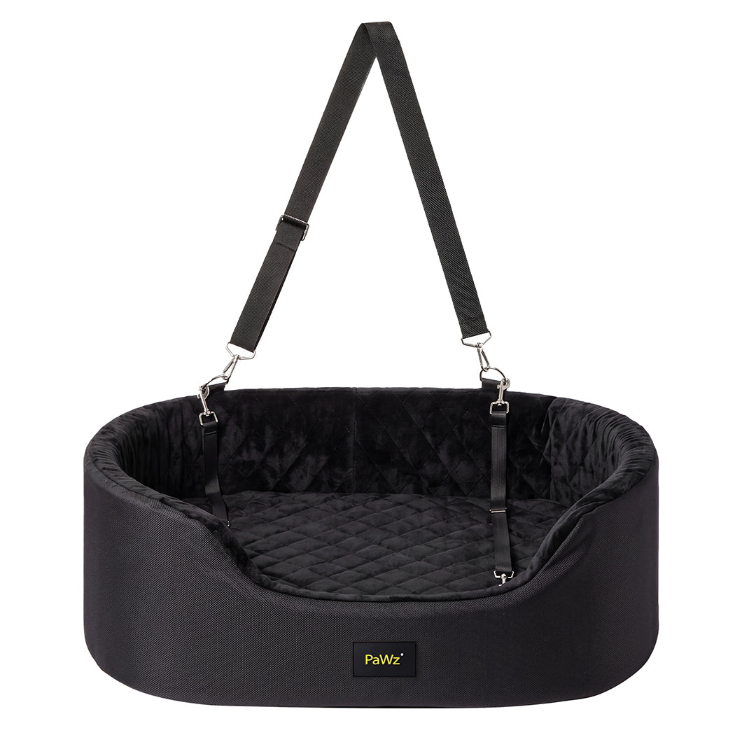 Pet Car Seat Plush Black 81.5x54.5x17.5cm