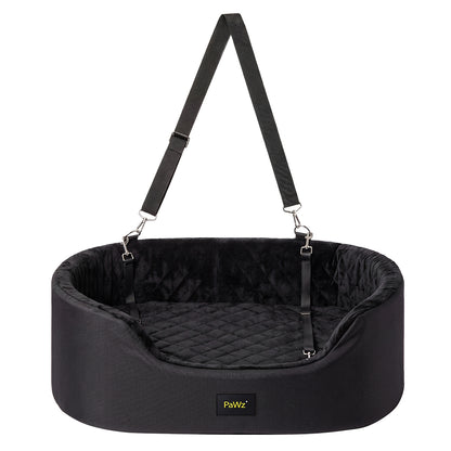 Pet Car Seat Plush Black 81.5x54.5x17.5cm