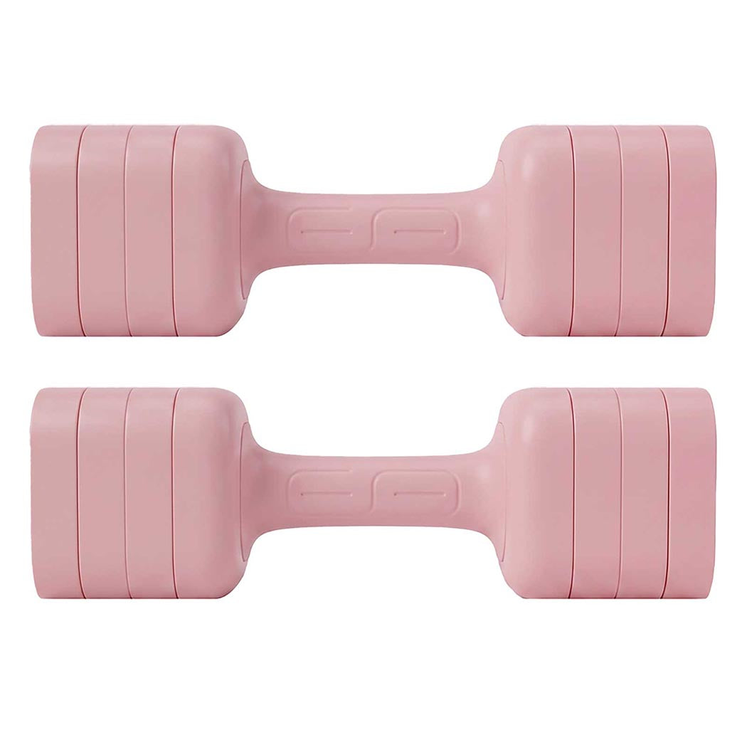 Adjustable Dumbbells Set Pink 32x10x10cm