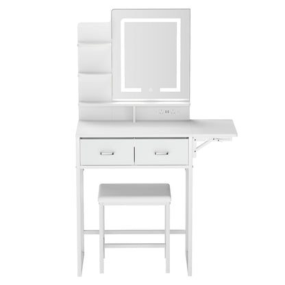 Dressing Table With Led Mirror 83x40x136cm
