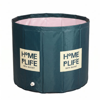 Portable Foldable Bathtub Green 80x80cm