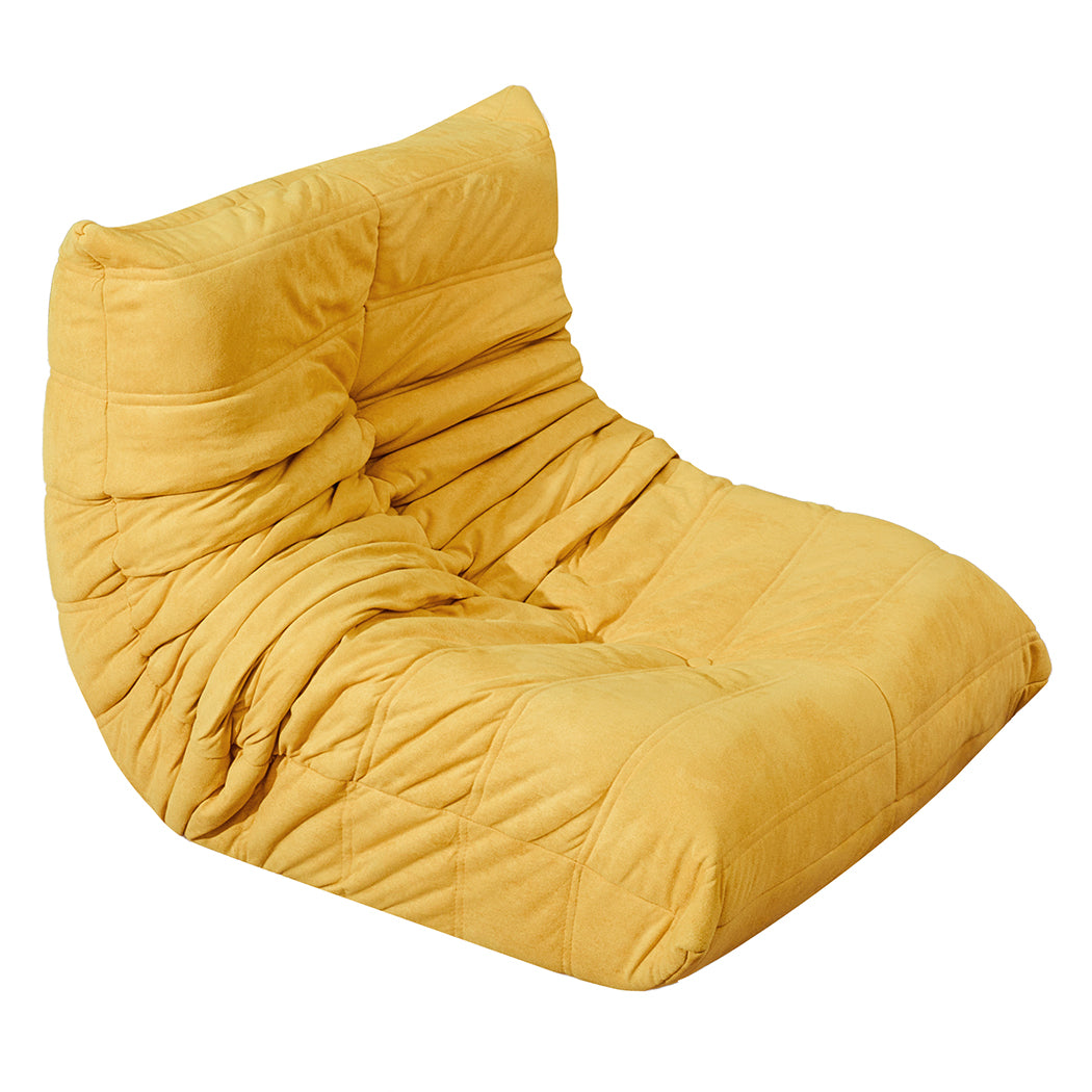 Kids Foam Sofa Yellow Recliner 68x74x57cm