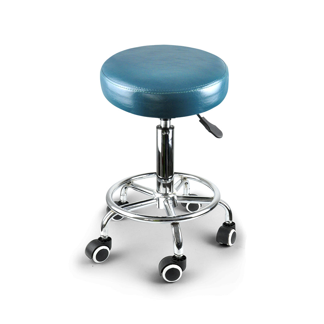2x Barstool Swivel Salon Hairdressing Teal