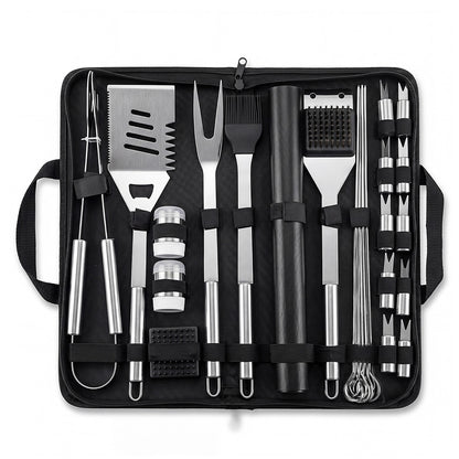 Moyasu 29Pcs BBQ Tool Set Stainless Steel Grill Cook Barbecue Grill Utensils Kit