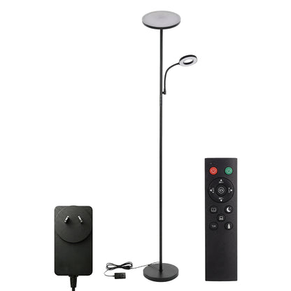 Emitto Modern Floor Lamp 2-in-1 Adjustable Reading Light Remote Control Timer