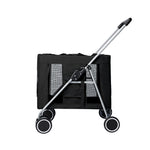 Pet Stroller Dog Cat Cage Carrier Black