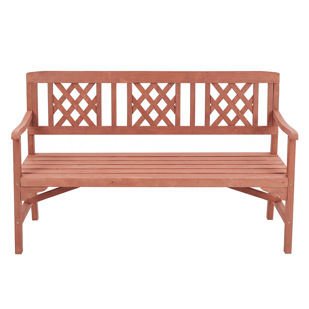 Outdoor Bench 3 Seater Wooden 143x61x88cm