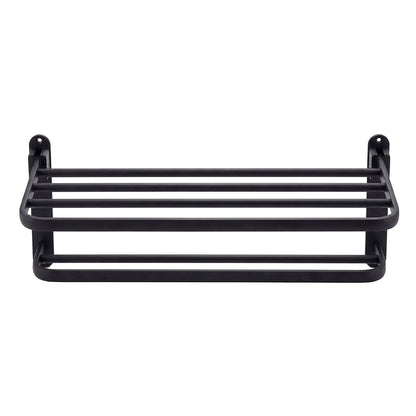 Double Bar Towel Rack Wall Mounted Black | HomeAndLiving - 3
