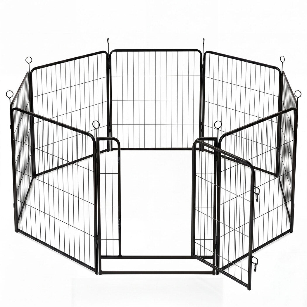 Dog Playpen Folding Steel Enclosure 68x80cm