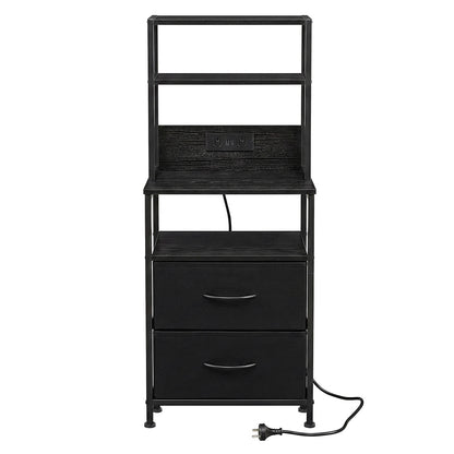 Bedside Table With Charging Station 41x30x100cm
