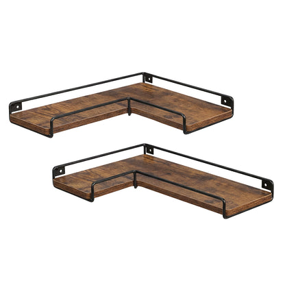 Floating Corner Wall Shelves 2pc Display Storage | HomeAndLiving