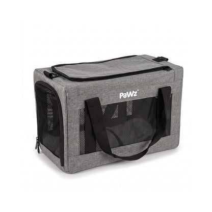Cat Carrier Mesh Windows Grey 42x23x28cm