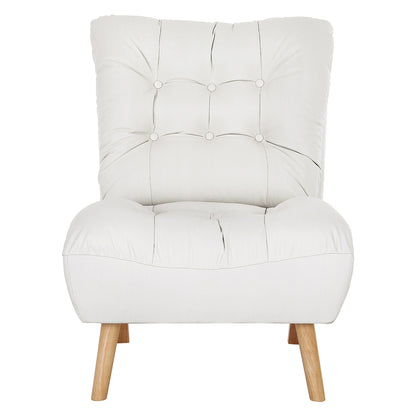 Premium Lounge Accent Chair Sofa Recliner Cream  High Back Support