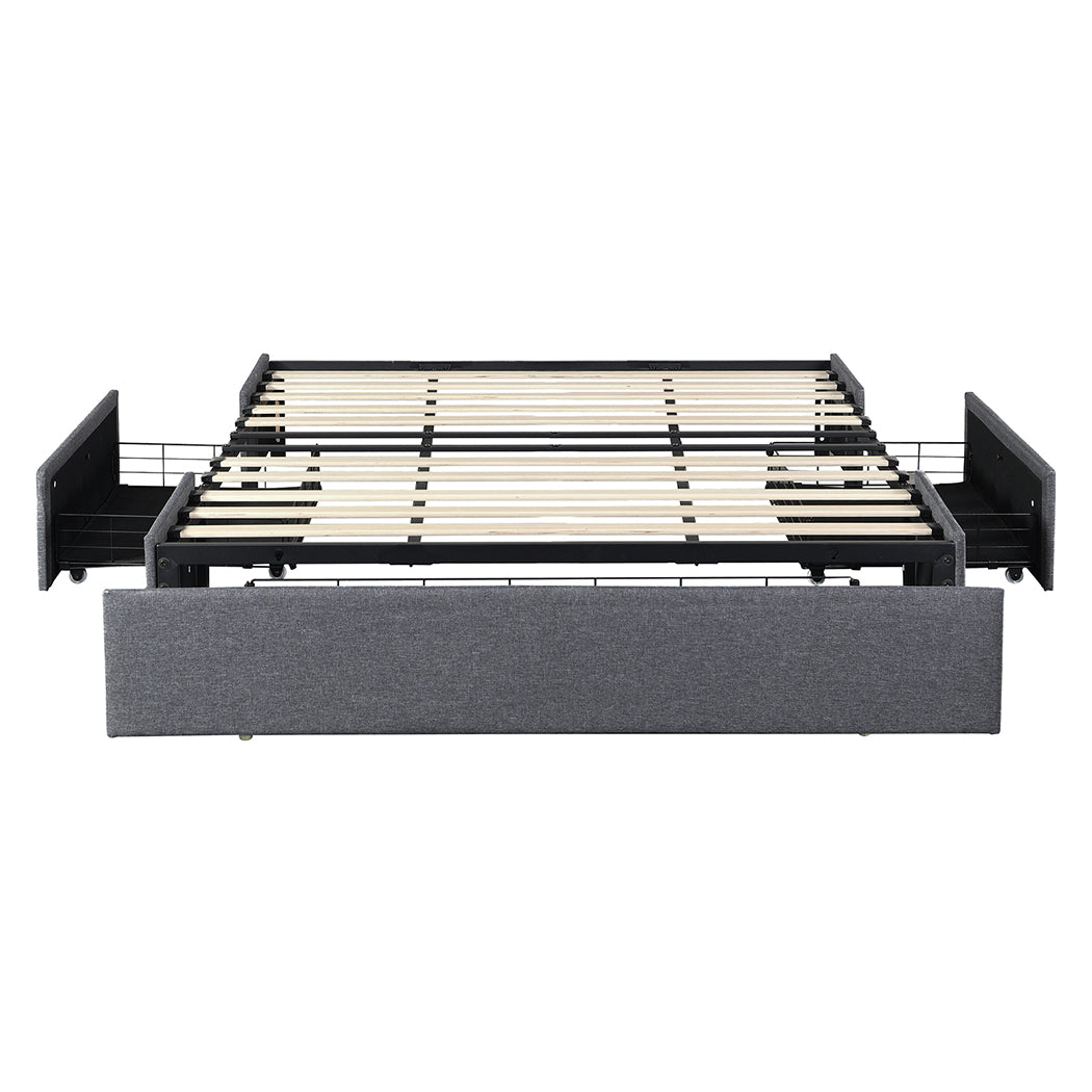 King Size Fabric Bed Frame 206x188x30cm