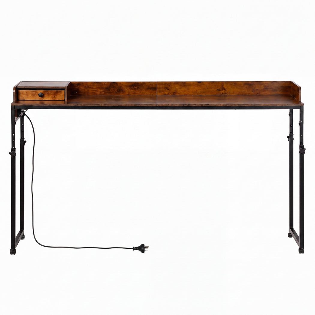 Overbed Table Mobile Brown 180x39x109cm