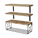 Floating Wall Shelves 3-Piece Paulownia Set | HomeAndLiving
