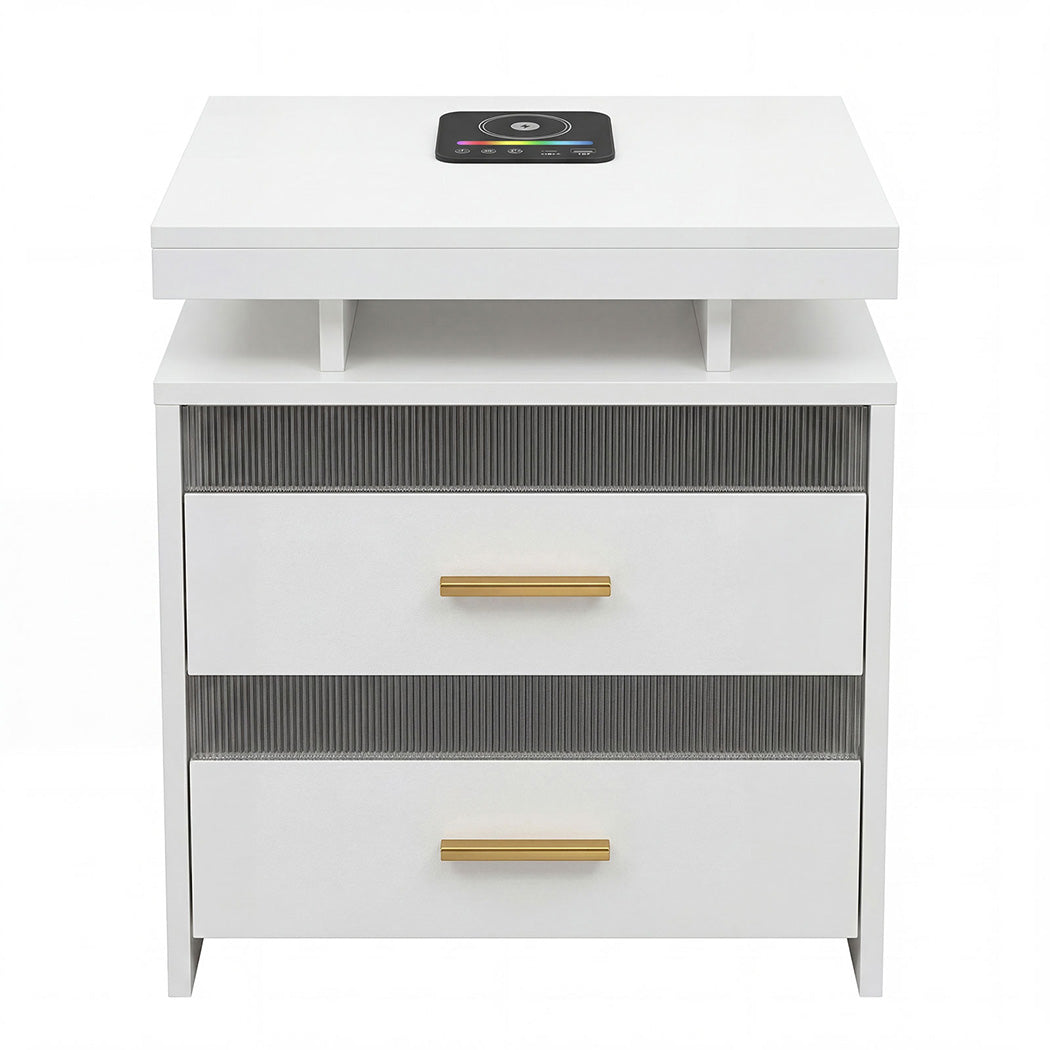 Smart Bedside Table With Charging 45x40x60cm