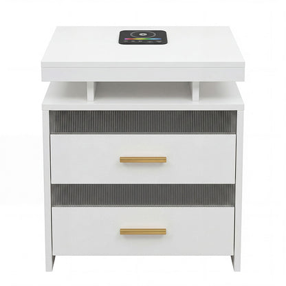 Smart Bedside Table With Charging 45x40x60cm
