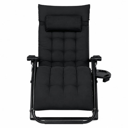 Zero Gravity Lounge Chair Black 175x51x110cm
