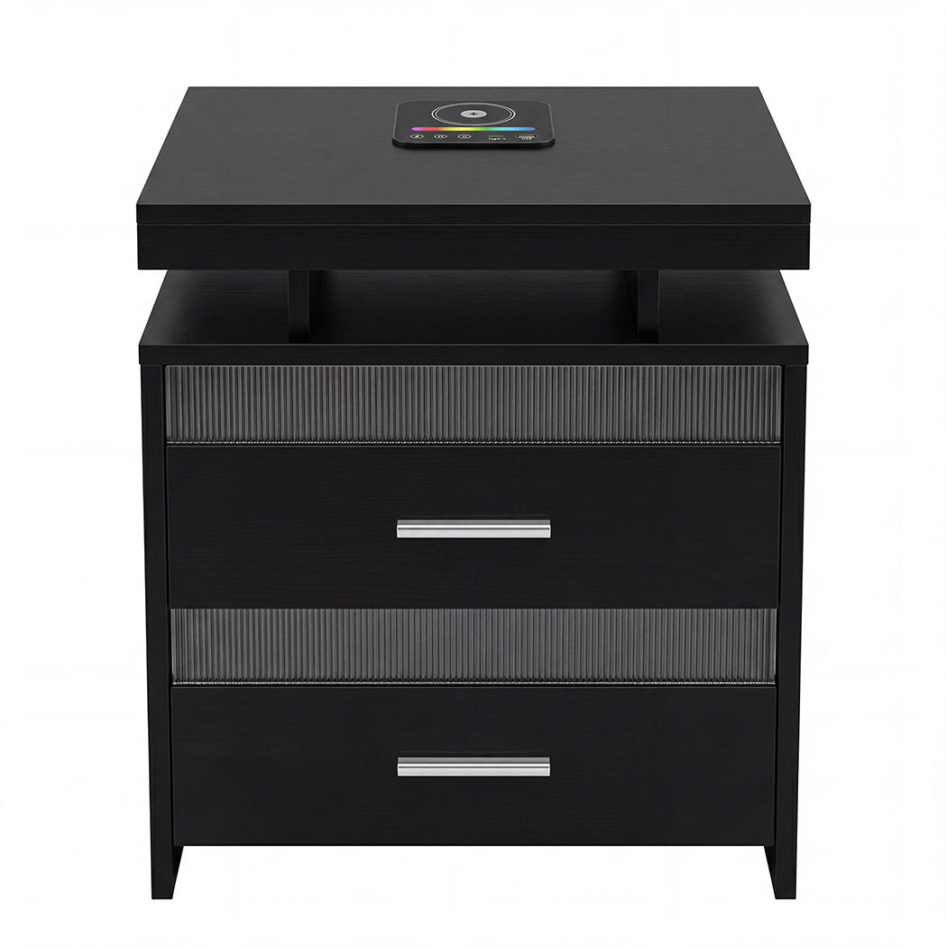 Smart Bedside Table Charging Station 45x40x60cm