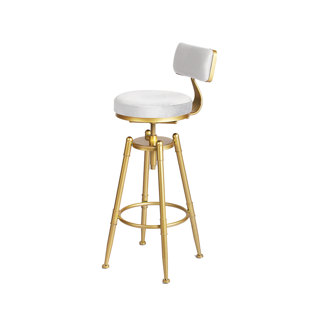 Stylish 4x Bar Stools Swivel Kitchen Bar Chair White  Multipurpose