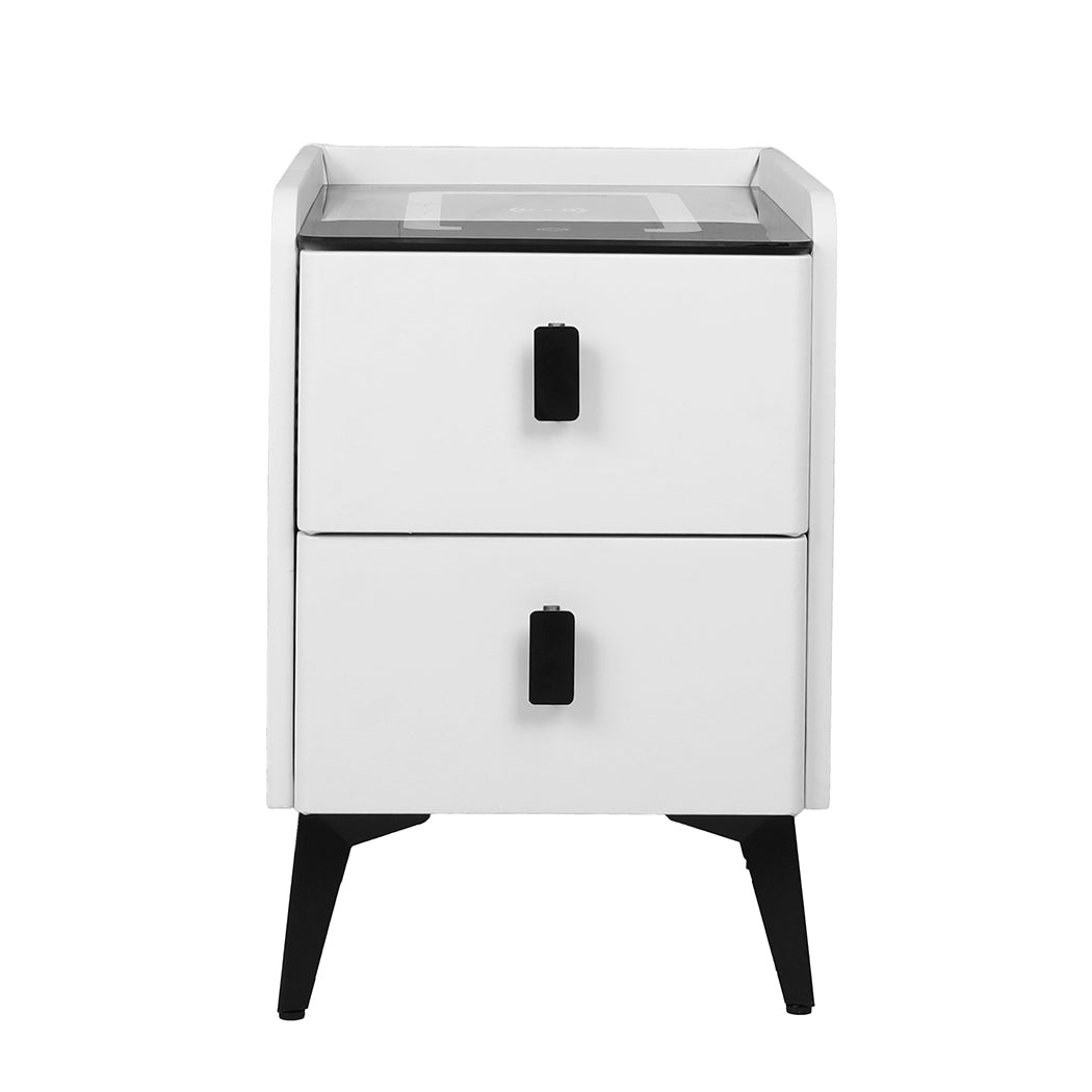 Bedside Table With LED Lights 30x40x46cm