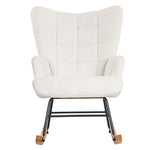Functional Fleece Rocking Chair  Adjustable Height Classic Durable