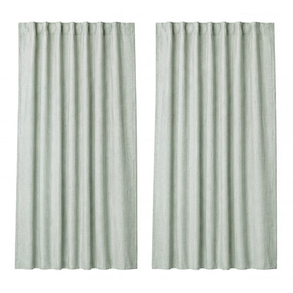 Marlow 2 Panels Blackout Curtains Linen Look Curtain Draperies Window Green