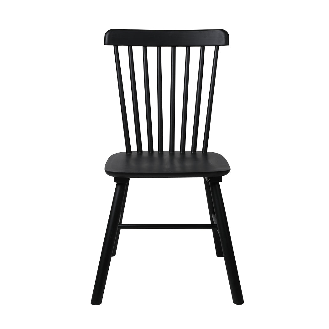 Ergonomic 4x Dining Chairs Kitchen Winsor Black  High Back Support