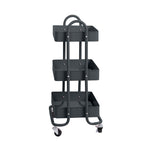 3 Tiers Kitchen Trolley Cart Grey