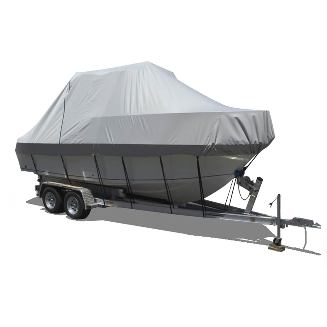 Boat Cover 14-16 FT Trailerable Weatherproof Grey 16FT