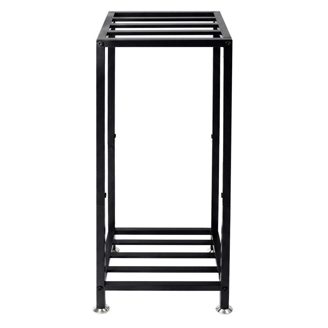 Levede Metal Plant Stand 76cm Tall 2 Tier Indoor Corner Shelf Black Display Rack