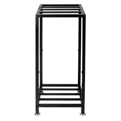 Levede Metal Plant Stand 76cm Tall 2 Tier Indoor Corner Shelf Black Display Rack